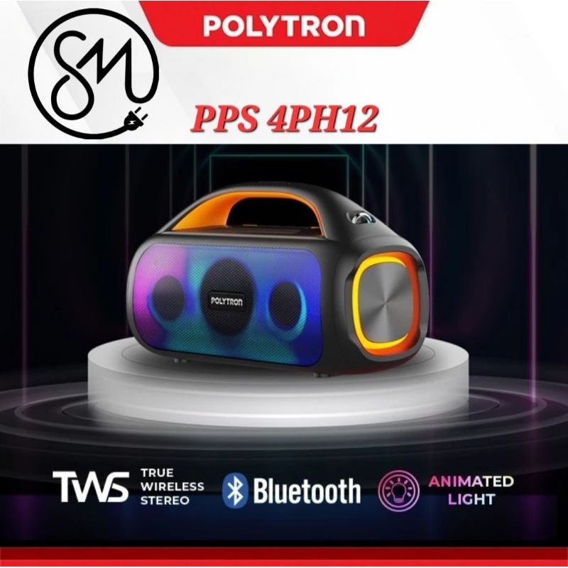 Speaker Polytron Partymax PPS 4PH12 Portable Bluetooth PPS4PH12 Party Box