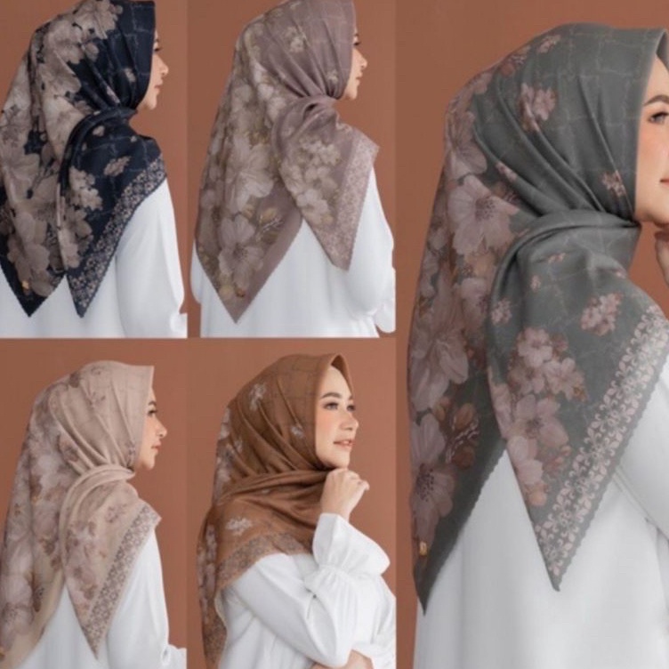Kirim Langsung Sohib Hijab 2 Hijab Segi Empat Voal Motif Terbaru denay kw Jilbab Segi Empat Motif Ke