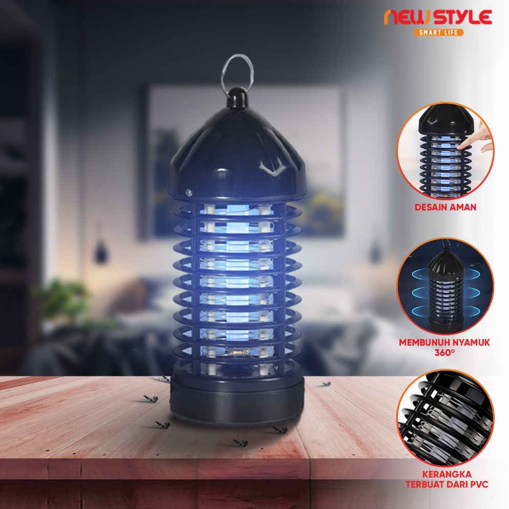 Lebih hemat Newstyle Mosquito Killer Lampu PembasmiPerangkap Nyamuk Elektrik Anti Berisik LEDUV B1 P