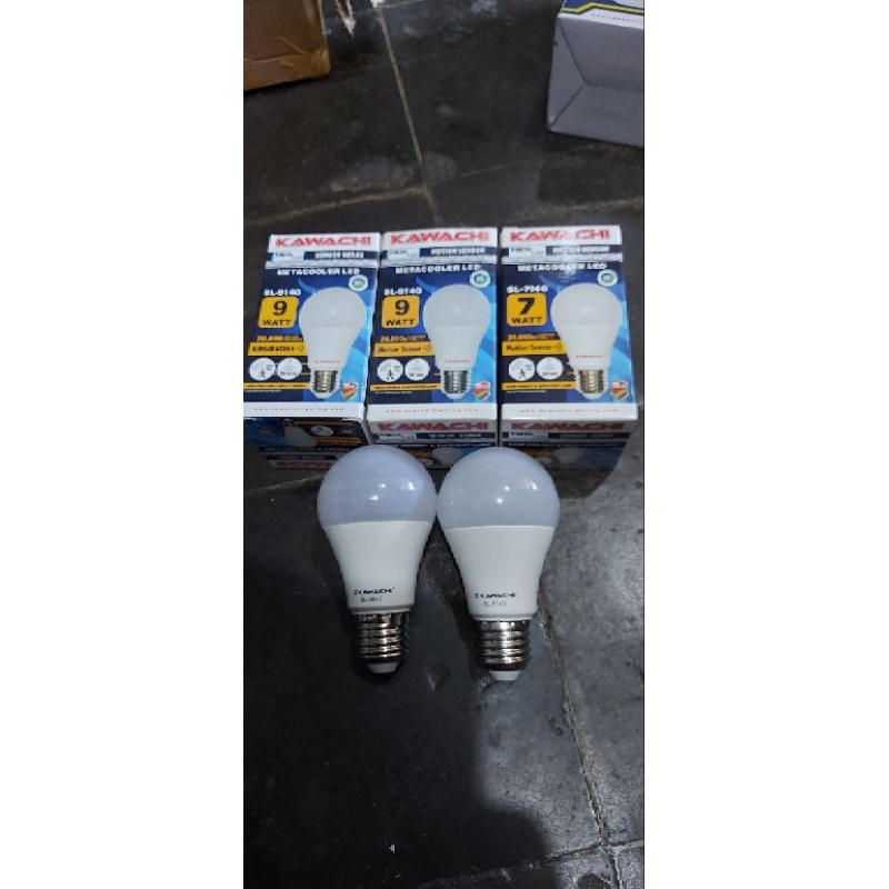 Lampu led sensor gerak 9 w cahaya putih / kuning