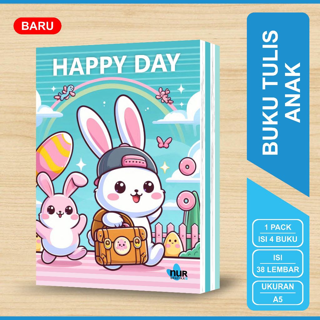 

Buku Tulis Anak Lucu ( 1Pack Isi 4Pcs )