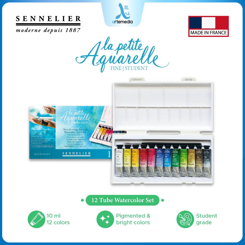 

Sennelier La Petite Aquarelle 12x10ml Tube Watercolor Set Cat Air