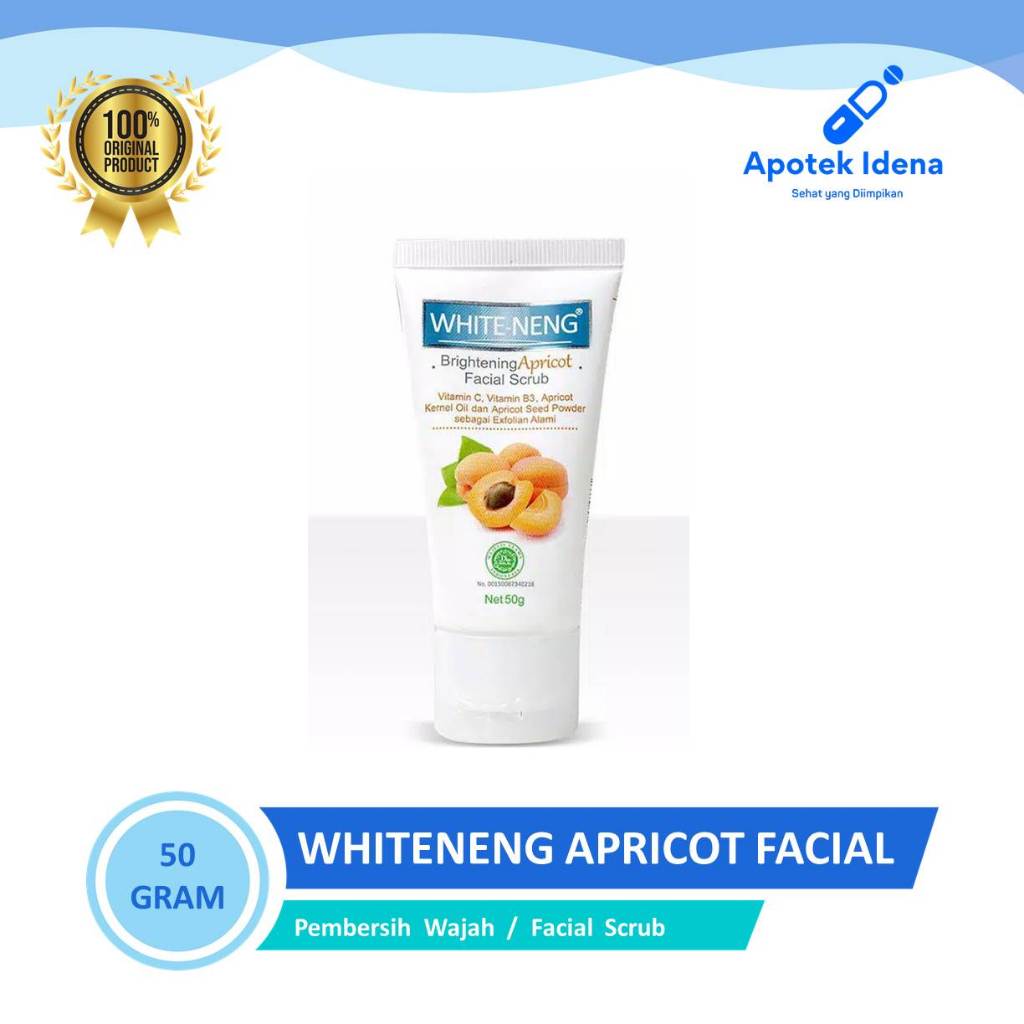 WhiteNeng Brightening Apricot Facial Scrub 50gr Pembersih Wajah Whiteneng