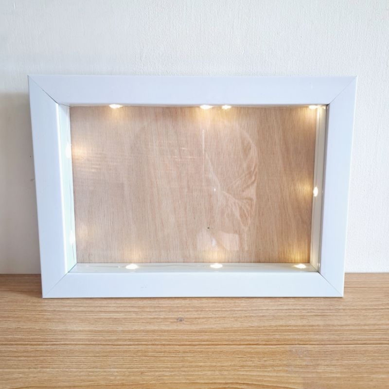 Frame 3d 20x30 + Led | frame mahar 3d | pigora mahar 3d | frame scrapframe 3d | pigora Led | Frame L