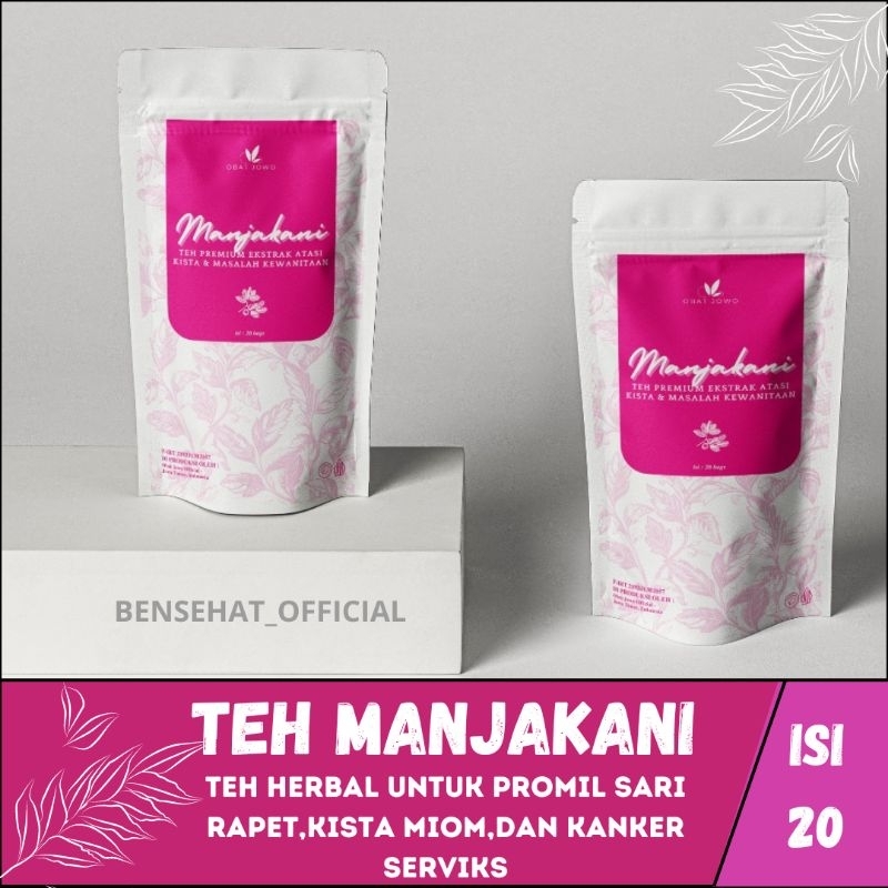 

Bensehat_official TEH MANJAKANI TEH HERBAL UNTUK PROMIL SARI RAPET OBATI KISTA MIOM, KANKER SERVIKS ORIGINAL MANJAKANI ISI 20 bags