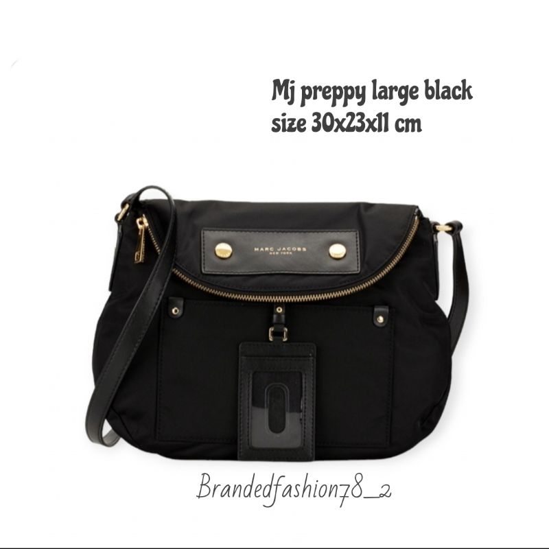 Mj preppy large black original crossbody bag