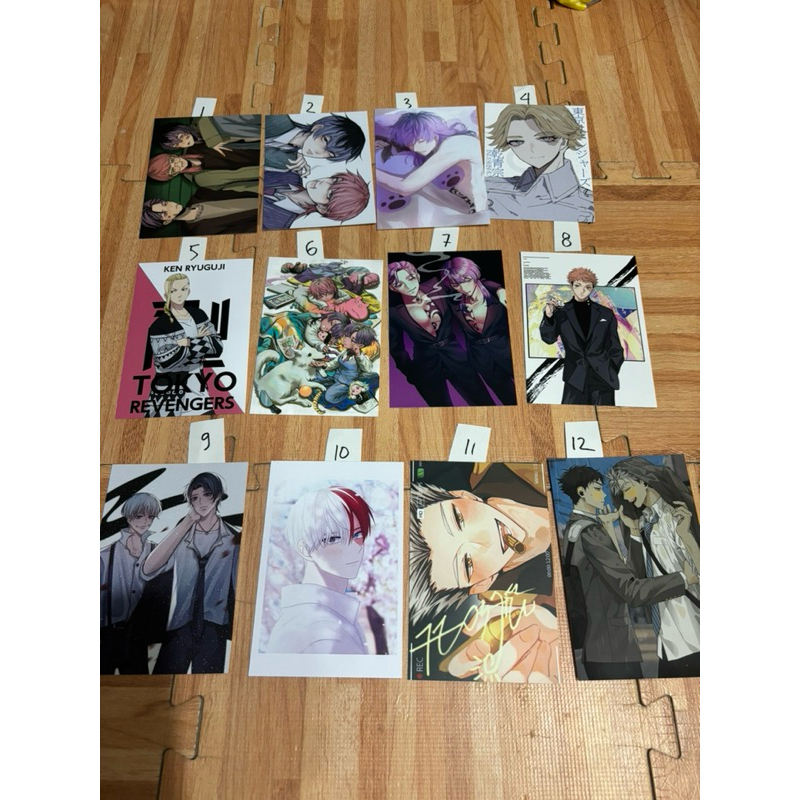 koleksi photocard poscard anime haikyuu oikawa bokuto akaashi tokrev mikey haitani chifuyu jjk toge 