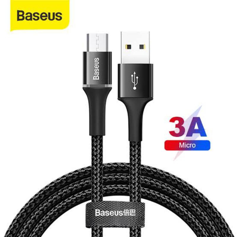 Kabel Data Baseus Micro Type C USB 2.4A Fast charging