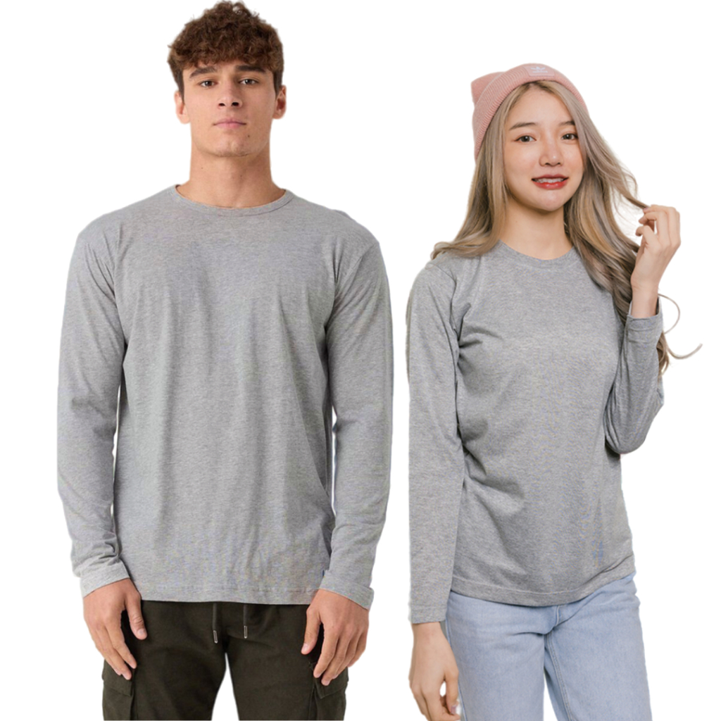 Kaos Abu Abu Lengan Panjang Kaos Abu Abu Pria Kaos Abu Abu Wanita Polos Kaos Abu Misty