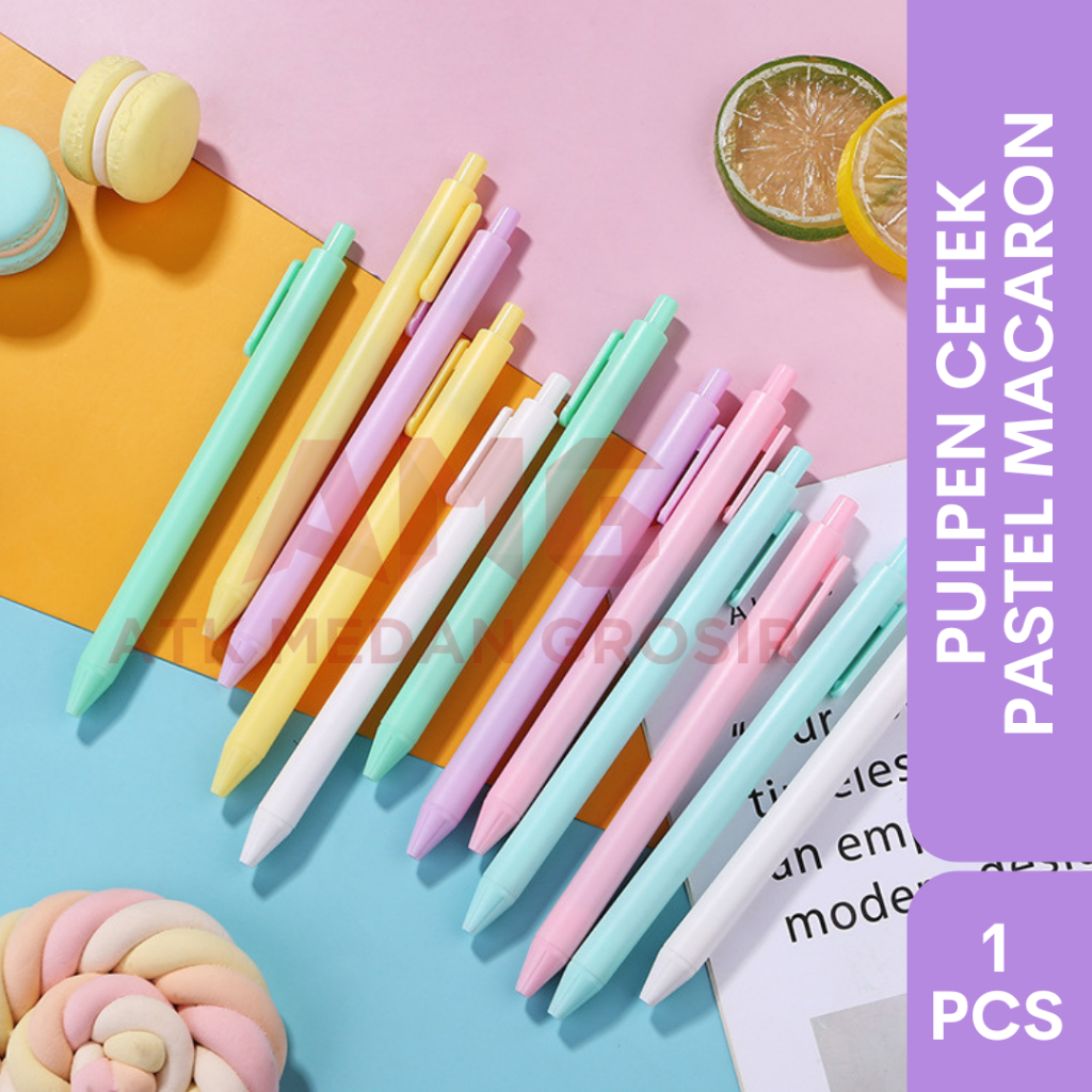 

PULPEN CETEK FANCY PASTEL MACAROON TINTA HITAM BOLPOINT