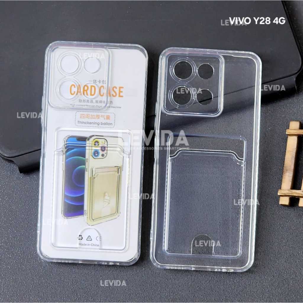 Vivo Y28 4G Card Case Clear / Slot Kartu Bening Case Vivo Y28 4G