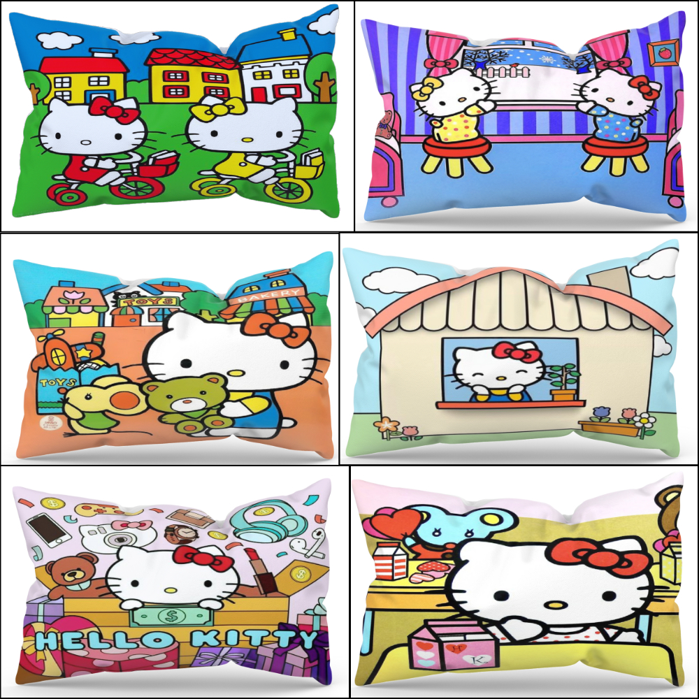 Sarung Bantal Tidur Anak (Sarung) Motif Kartun Ukuran 45x35 cm Motif Hello Kittey by.Shafiyyah sarba