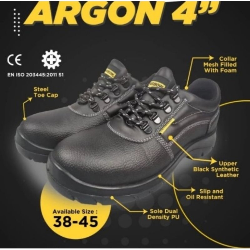 Sepatu Safety Krisbow Argon 4 inch original