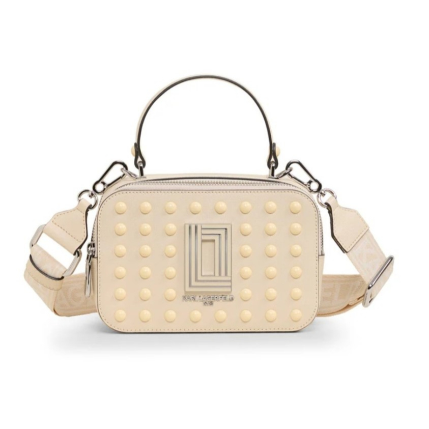 karl lagerfeld tas wanita KL 40 simone top handle camera bag original almond milk