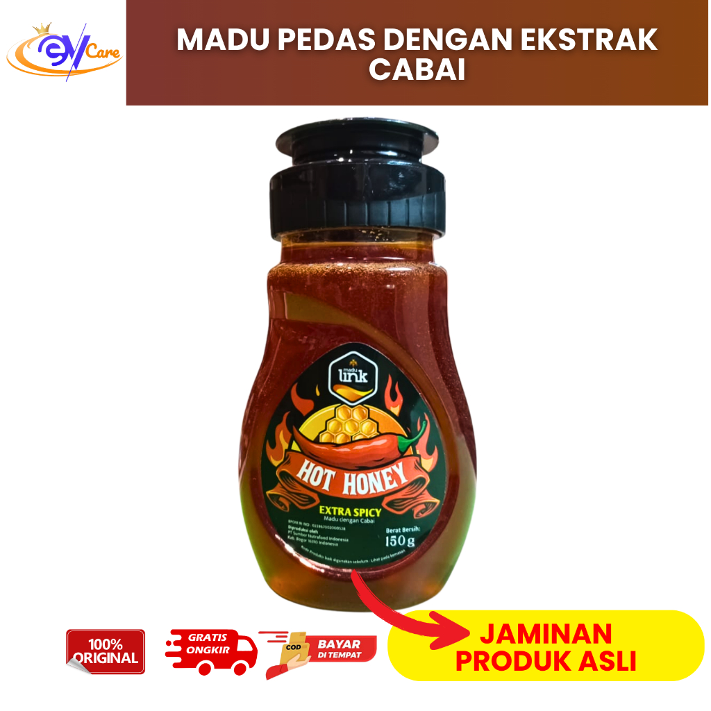 

Madu Link Ekstra Cabai Hot HoneY Madu Pedas 150 gram