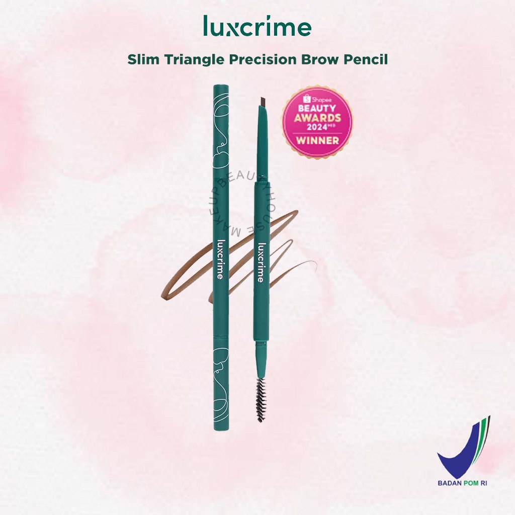 

technandaa - luxcrime slim triangle precision brow pencil - pensil alis presisi waterproof trendy
