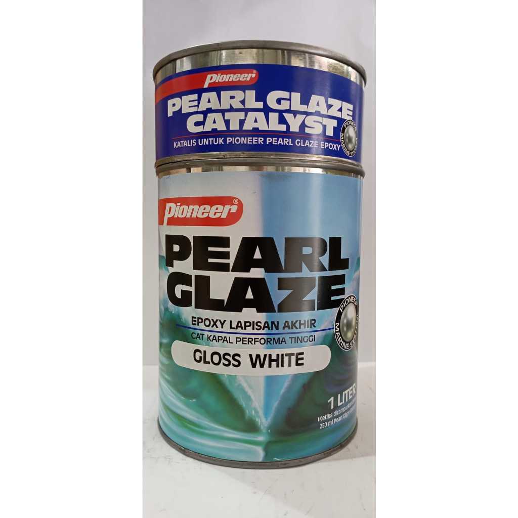 CAT KAPAL EPOXY PIONEER PEARL GLAZE GLOSS WHITE 1 LITER cat kapal cat anti air asam cat besi cat bet
