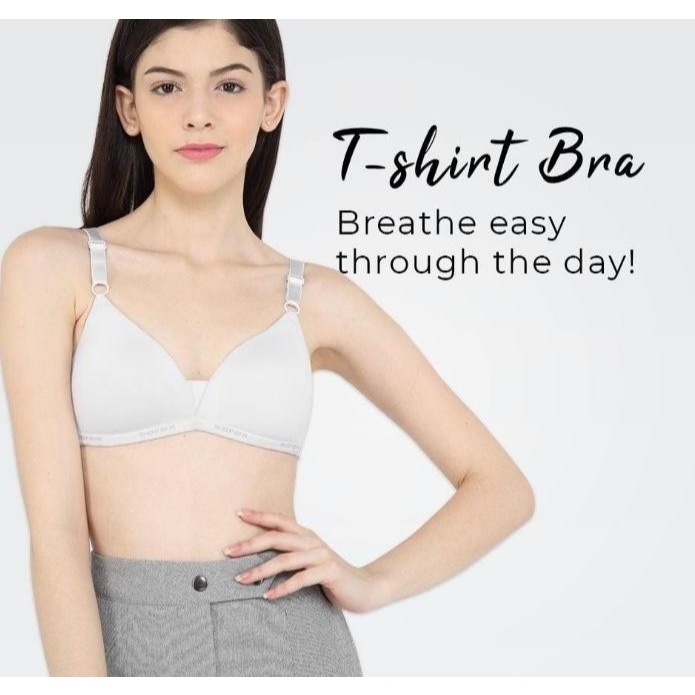 T-shirt Bra BH Sorex Wanita Remaja Tanpa Kawat Polos Daily Active Bra