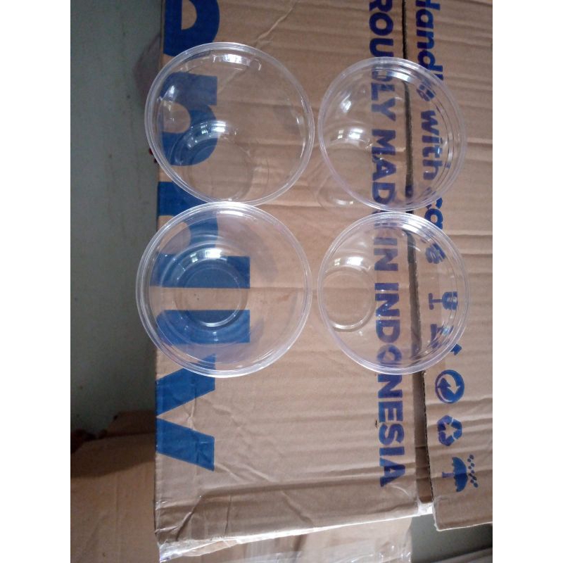 HP - Gelas Plastik Cup 12 Oz 9,5gr Oval PLP PET POLOS Bening/Transparan Non/Tanpa Tutup Perslop isi 
