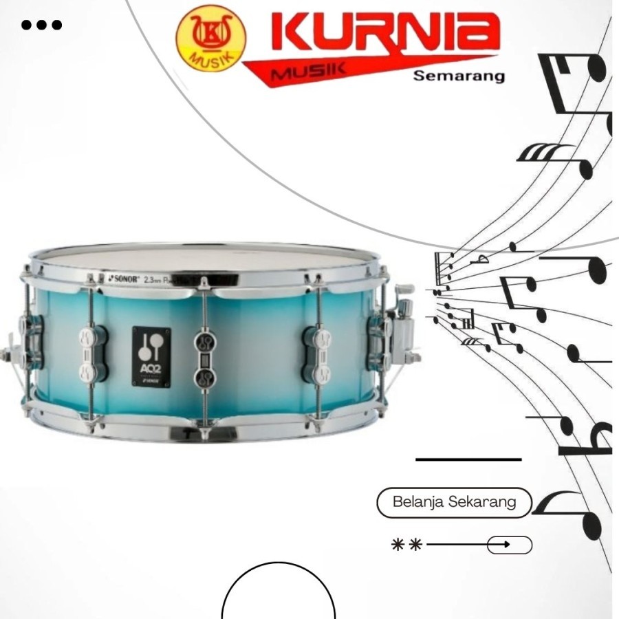 Sonor AQ2 136 Silver Burst Snare Drum Original