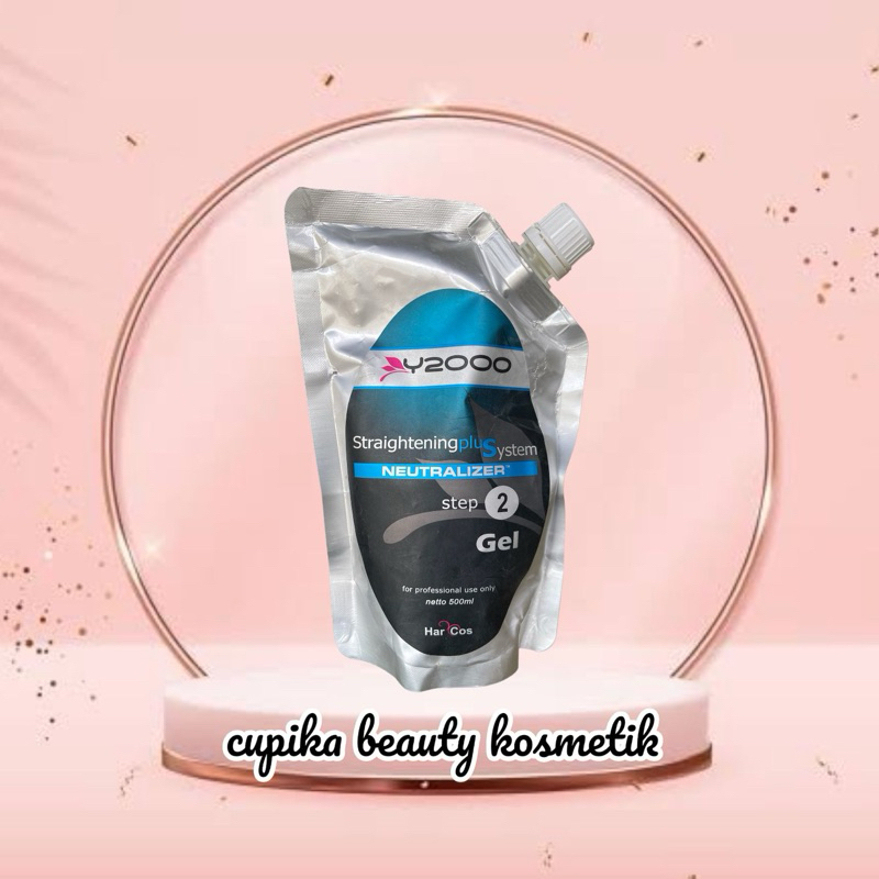 an,pz} Y2000 straightening plus system step 2 neutralizer 500 ml - pelurusan rambut melembutkan