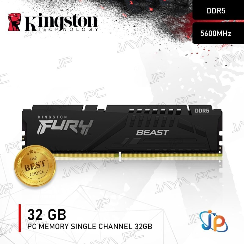 Memory Kingston Fury Beast PC44800 5600Mhz DDR5 32GB Ram