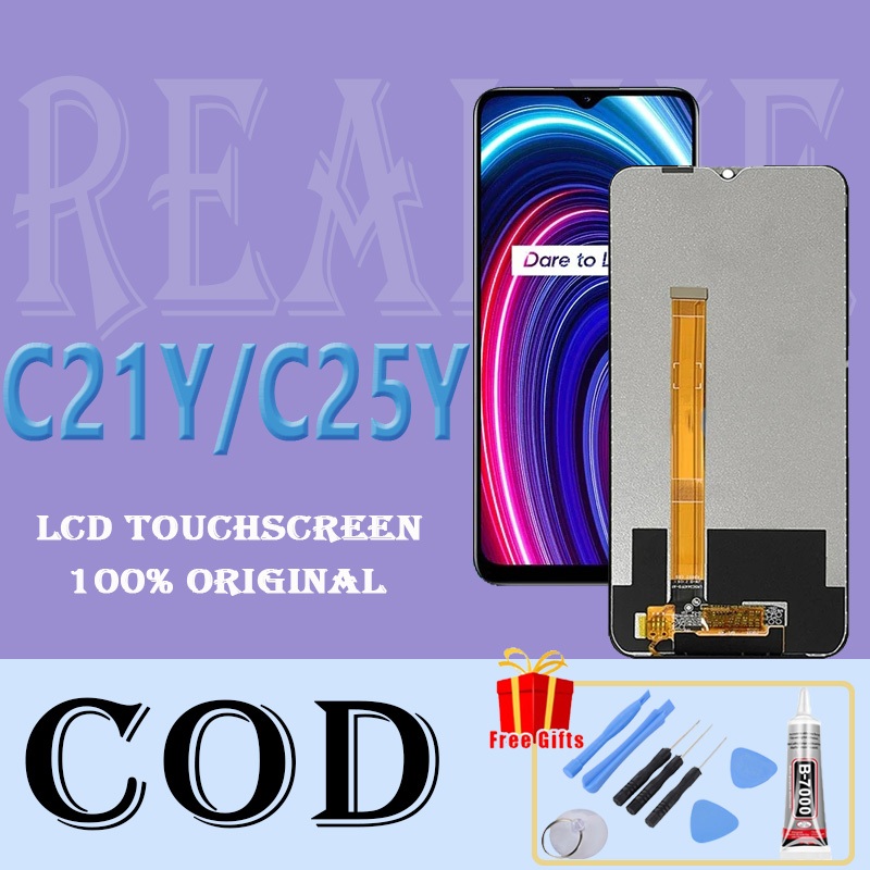 [ORIGINAL] LCD REALME C21Y C25Y FULLSET TOUCHSCREEN ORI GARANSI RESMI BISA GROSIR