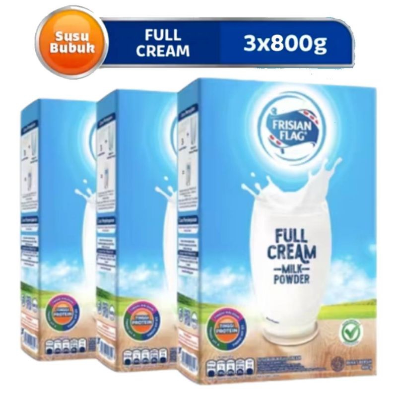 

Frisian flag full cream 800 gram X 3 BOX / Susu bubuk full cream frisian flag 800gram / frisian flag bendera / purefarm