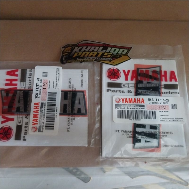 emblem yamaha rx king 2001 2002 emblem silver box aki rx king 2001 / 2002 original