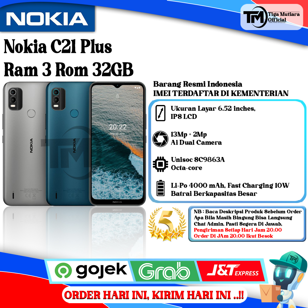 Nokia C21 Plus Ram 3GB Rom 32GB Segel Original & Bergaransi Resmi