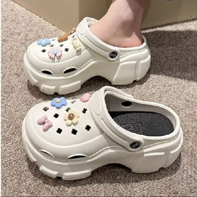 Sandal Bangkok,Sandal Baim PVC Rubbert 5cm Sandal Import, Sandal Kekinian