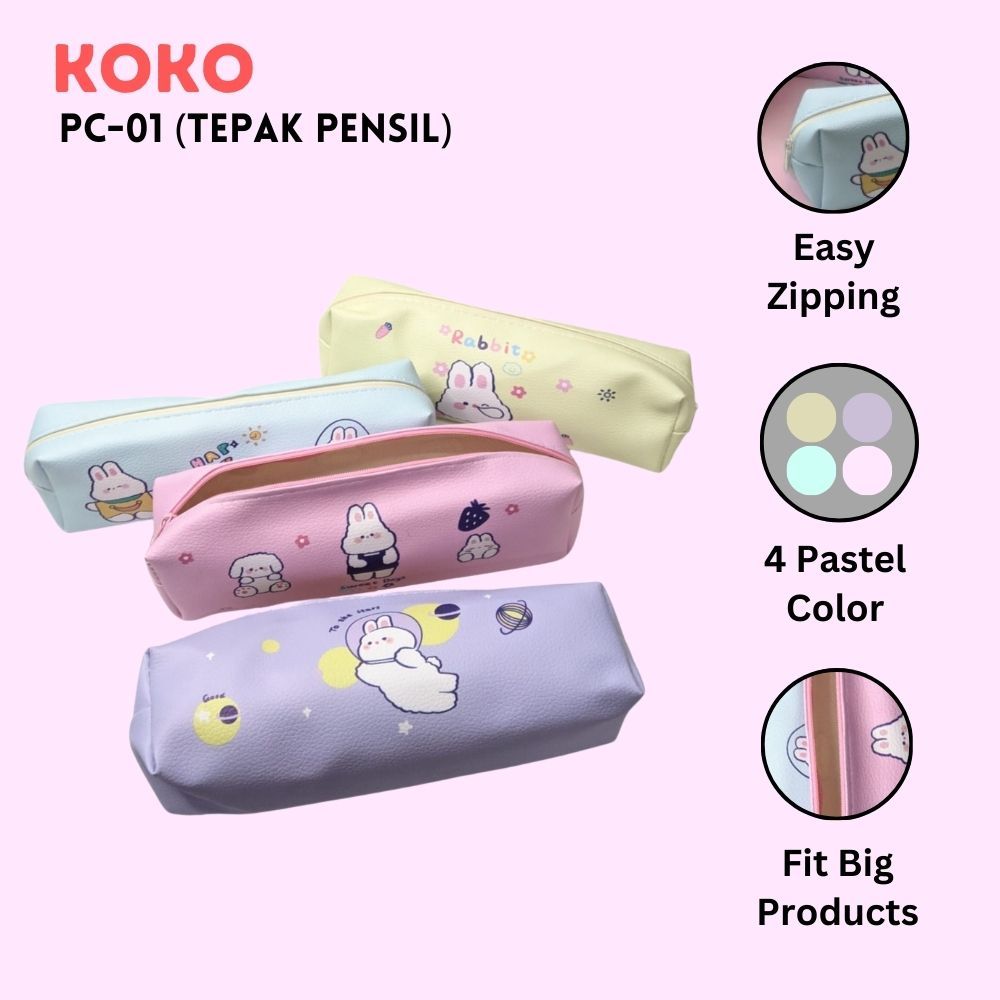 

❤️H2O❤️ Tepak Pensil Koko PC-01 Motif Kartun Unik Dan Lucu