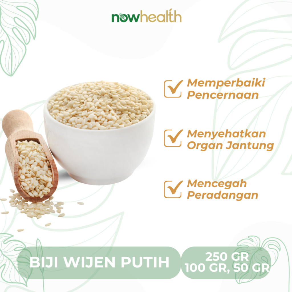 

Biji Wijen Putih 50gr Organik Premium Sesame Seeds Healthy Food