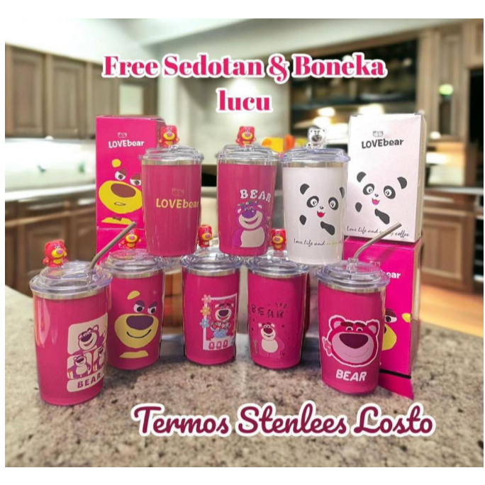 TUMBLER LOTSO TUMBLR BOTOL ANAK LUCU TERMOS TEMPAT MINUM THERMOS GEMOY