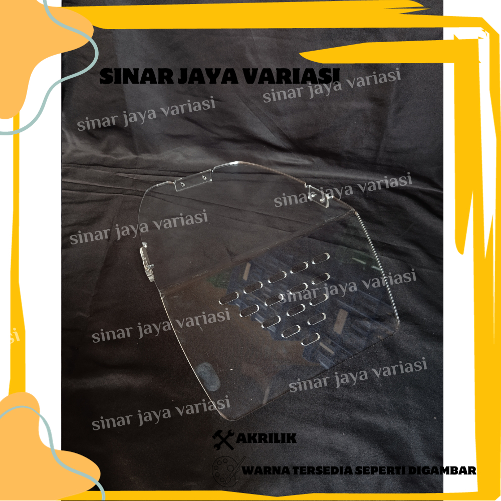 DOWNDRAFT PCX 150 TUTUP SKAT BAGASI TEBAL 5 MILI SEKAT BAGASI PEMISAH BOX BAGASI TRANSPARAN AKRILIK 