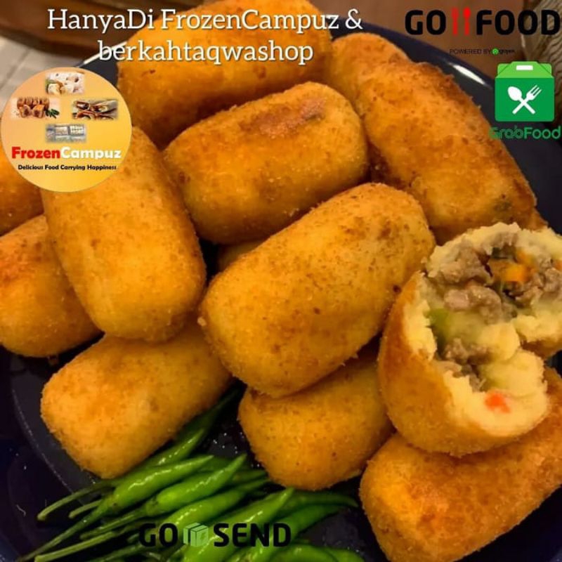 

Kroket Daging Frozen Kroket Kentang Isi Daging Kroket Kentang Daging Kroket Frozen Food Per Pak