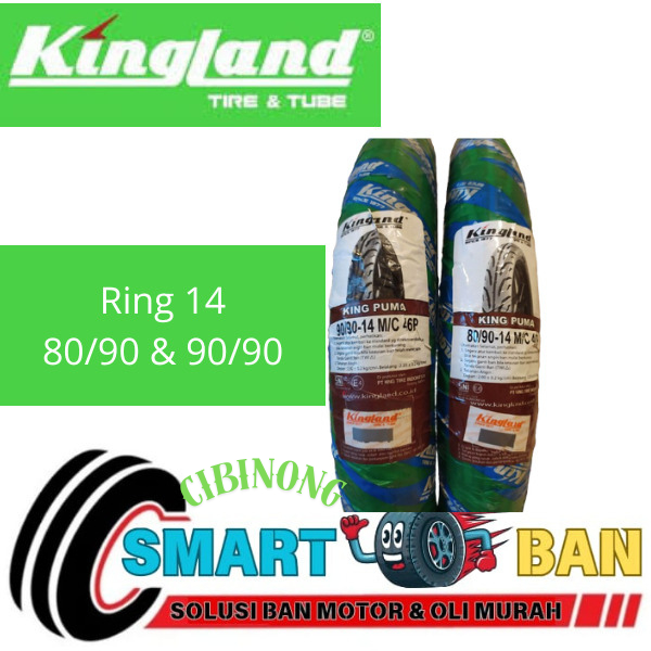 Ban Kingland Depan Belakang Motor Beat 80/90 & 90/90 Ring 14