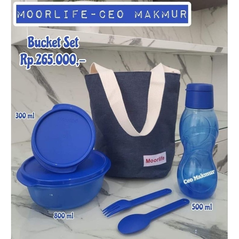 Moorlife - Bucket Set / Tempat Bekal Moorlife Bergaransi