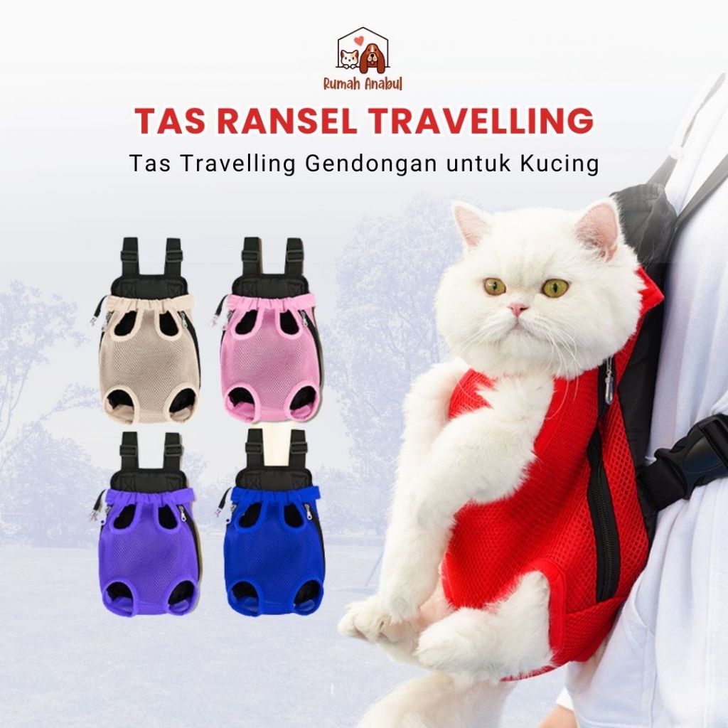 Tas Travelling Gendongan Kucing Gendongan Anjing -  Tas Ransel Travelling - Gendongan Anjing Kucing 