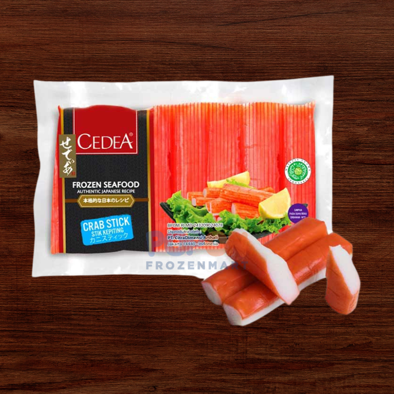 

CEDEA CRAB STICK 250 GRAM / STIK KEPITING BAHAN SEBLAK, TOM YUM, STEAMBOAT