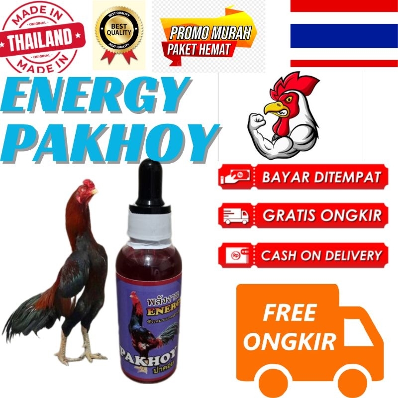 ENERGY PAKHOY Vitamin Untuk Ayam Laga Original Thailand