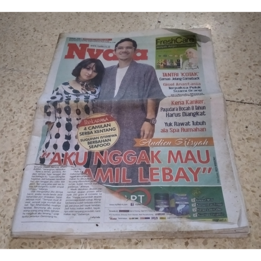 tabloid NYATA edisi 2361 (Minggu ke 1 Oktober 2016). Kondisi baca di deskripsi iklan