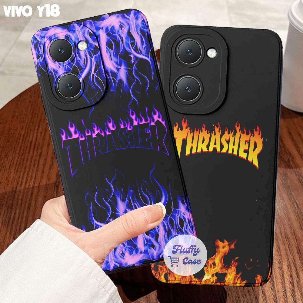 Softcase Hp VIVO Y18 2024/Y03/Y12/Y12S/Y28/Y21S/Y33S Motif Api Hits Trendy Kekinian - Case Hp - Case