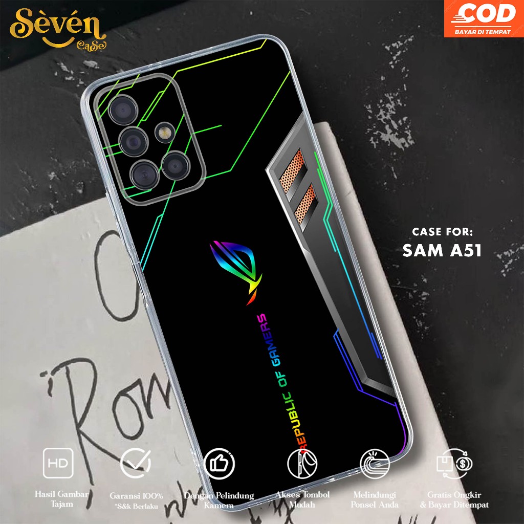 Case SAMSUNG A51 Casing SAMSUNG A51 Motif ROG - Softcase Premium - Case Hp - Casing Hp - Case bening