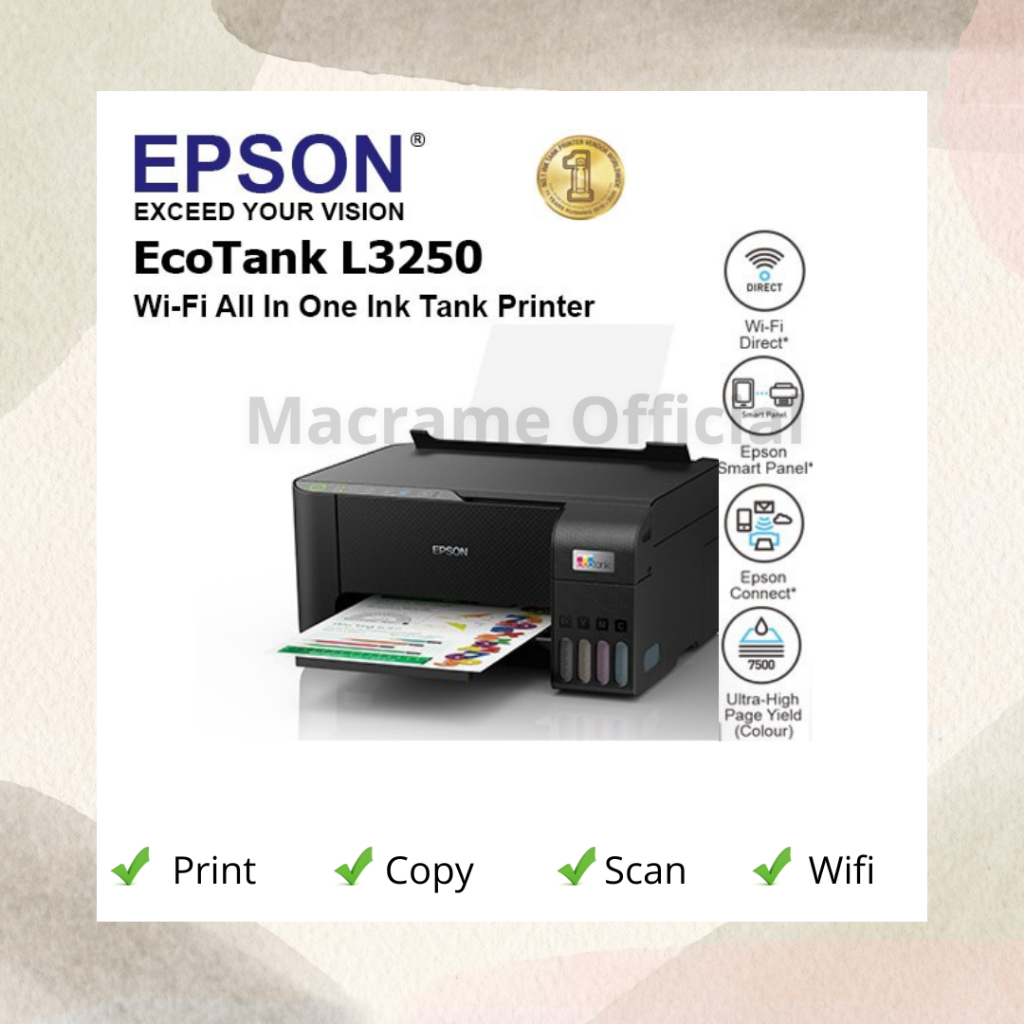 Printer Epson L3250 / L3256 NEW EcoTank print scan copy wifi Termurah