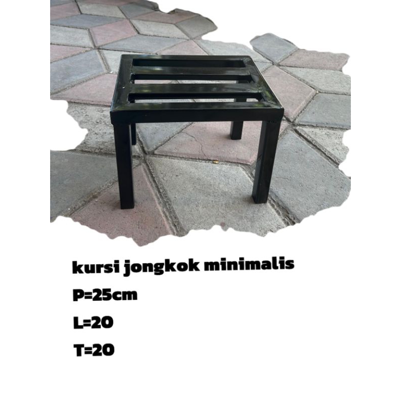 kursi/dingklik jongkok bahan besi