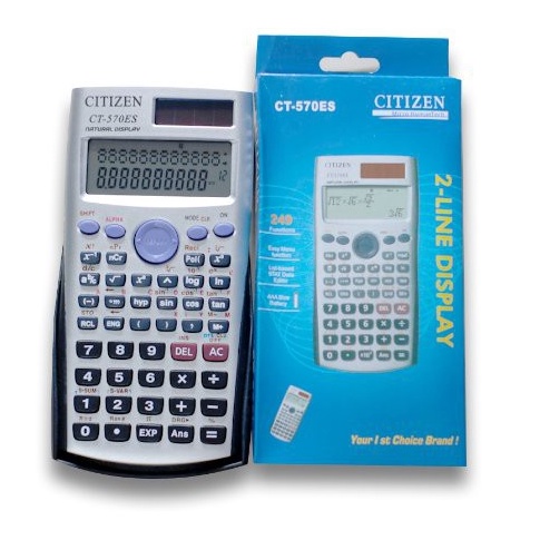 

KODE P12X Kalkulator Scientific Citizen CT 57 Es Kalkulator anak Sekolah BIG DISPLAY Citizen 57 ES