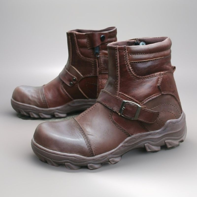 Sepatu Pria Safety Camel Boots Kerja Kulit Asli