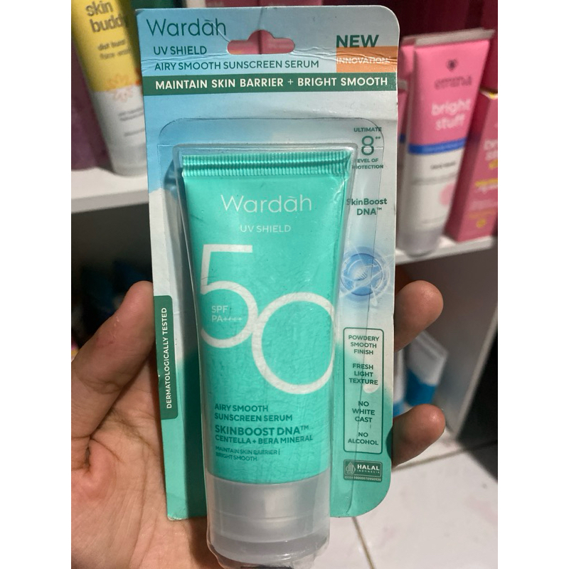 Wardah sunscreen serum spf 50++ / Wardah skinbost UV Shield / sunscreen Wardah SPF 50+ / sunblock Wa