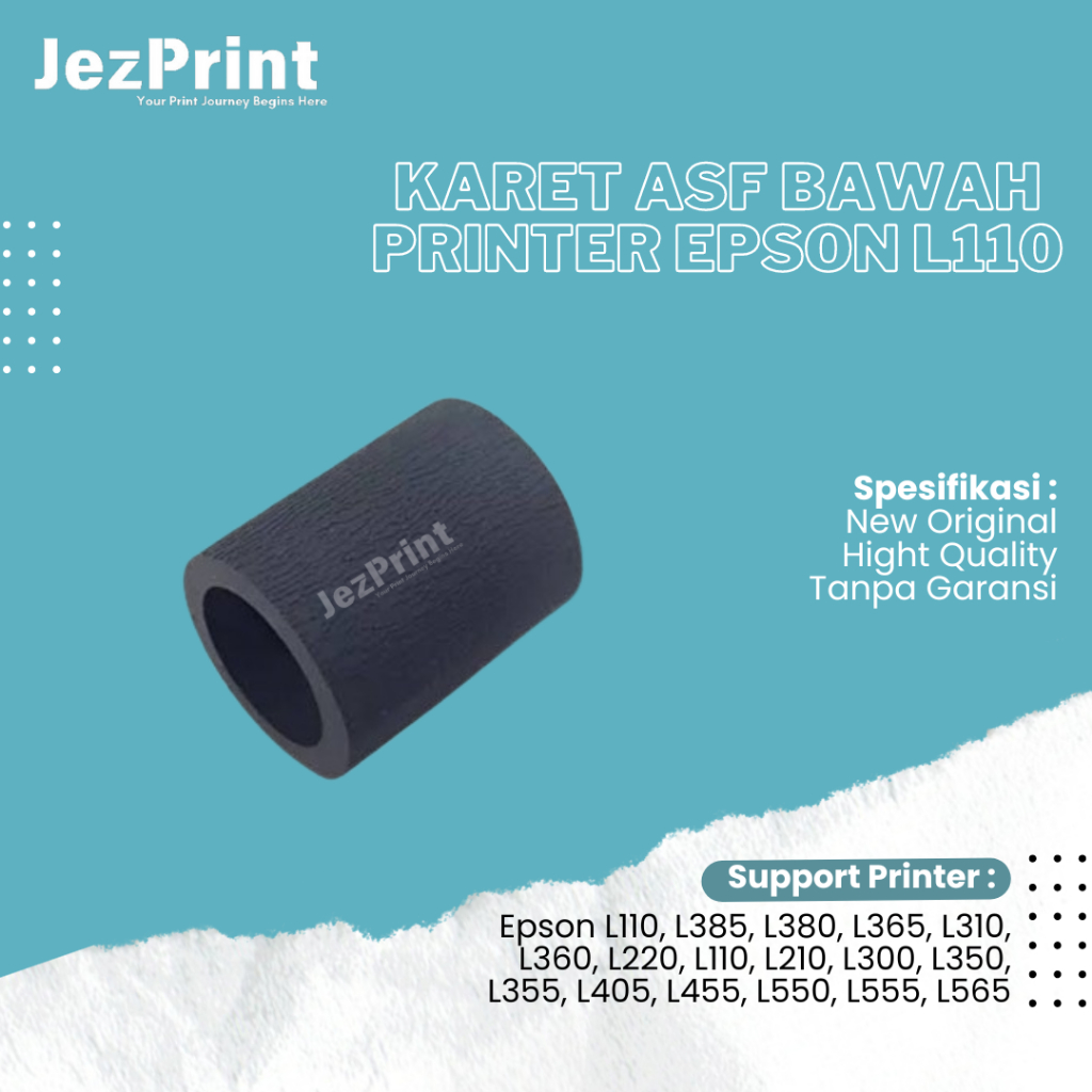 Karet Roller Bawah Epson L110 L385 L380 Asf Penarik Kertas Printer L210 L310 L350 Karet Bawah